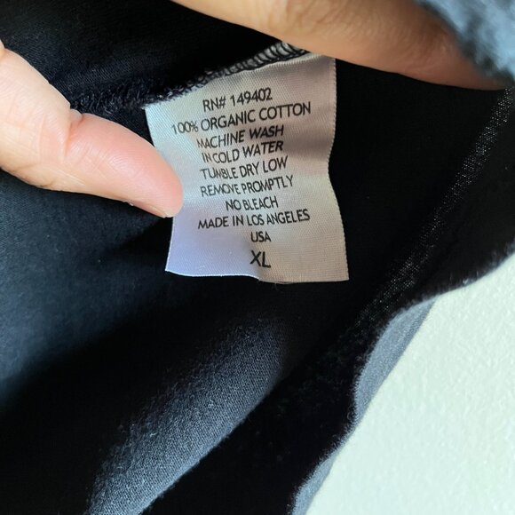 Richer Poorer Black “No Thanks” Embroidered Pocket Tee Minimalist streetwear - Picture 4 of 6